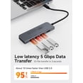 thumbnail image 4 of Adaptador multipuerto USB C Hub QUUGE 5 en 1 con HDMI 4K y 3 USB 3.0, 4 of 8