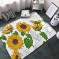 Plump Sunflower And Sketch Area Rug Throw Rug, Indoor Door Mat, Door