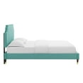 thumbnail image 5 of Modway Sienna Performance Velvet Twin Platform Bed in Mint, 5 of 10