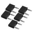 thumbnail image 2 of Double Row Banana Plug, Dual Banana Plug Anti Slip Stable 5PCS  For Speaker Wires Black, 2 of 8
