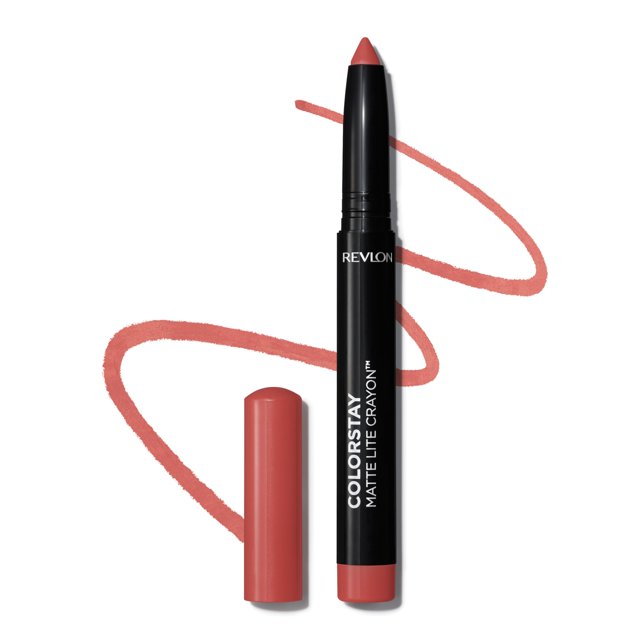 Revlon ColorStay Rouge à Lèvres Mat Lite avec Taille-Craie de Cire Intégré, Résistant aux Bavures, Résistant à l'Eau, Rouge à Lèvres Non Desséchant