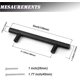 thumbnail image 2 of Cabinet Hardware Black Cabinet Pulls, 3-1/2 inch Hole Centers Drawer pulls, Stainless Steel Cabinet Handles of 10 Pack for Kitchen Furniture, 2 of 4