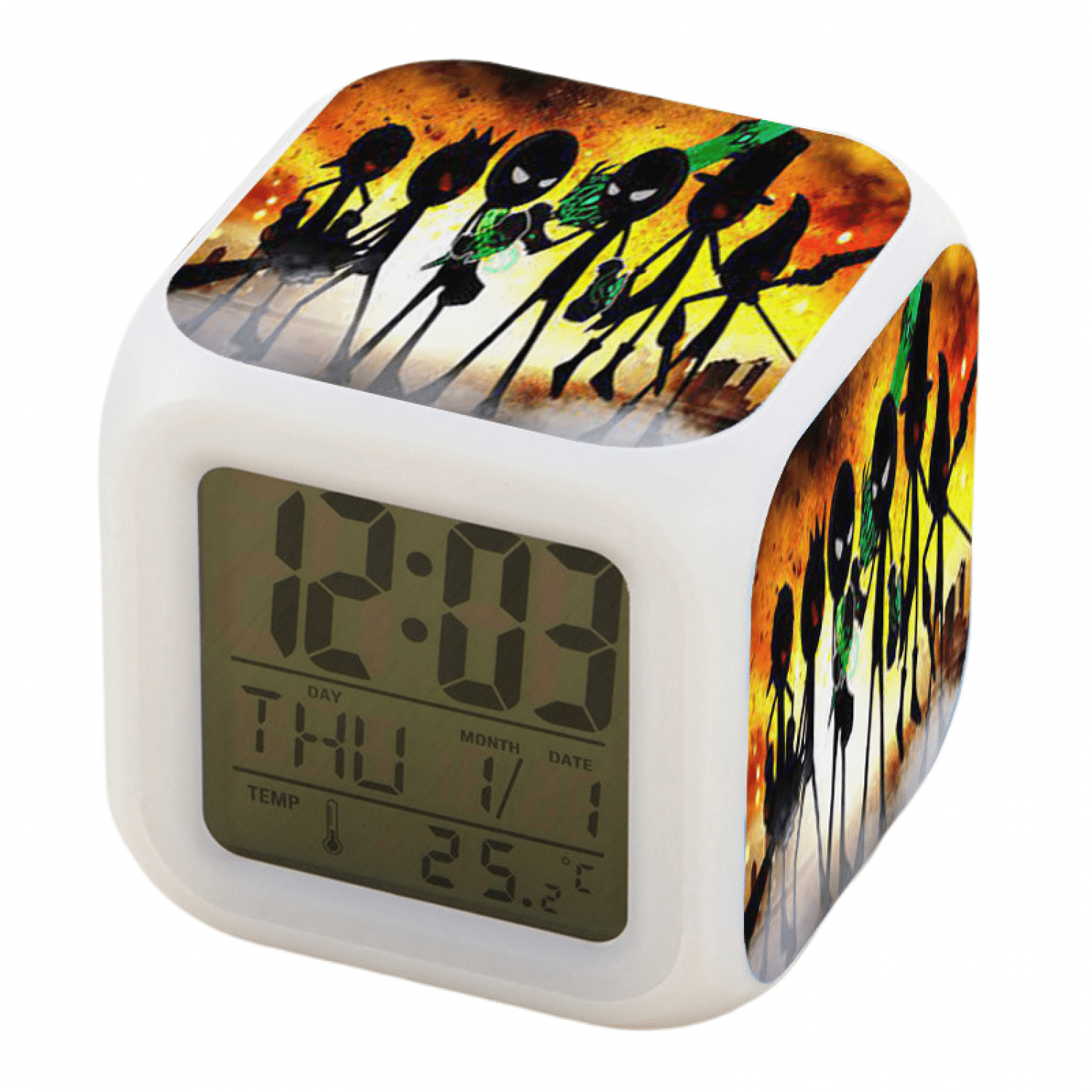 JUSTUP Alarm Clock for Kids Room, LED Digital Bedroom Alarm Clock Easy