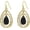 Black Teardrop, variant on Big Colorful Shell Beads Earrings for Women Dangling Double Teardrop Beaded Geometric Fashion Jewelry Drop Earrings for Gifts[j1136]