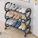 thumbnail image 5 of Zapatero para armario con ruedas, organizador de zapatos móvil, zapatero de tres niveles, zapatero para artículos cotidianos, apto para dormitorio, armario, entrada, dormitorio, zapatero móvil debajo, 5 of 6