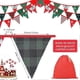 thumbnail image 2 of 40 Feet Christmas Fabric Pennants Banner Triangle Flag Vintage Christmas Bunting 42 Pieces Vintage Style Santa Christmas, 2 of 5