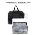 thumbnail image 4 of Insulated Bag Large Capacity Pizza Delivery Bag - Black, Pizza Bags for Transport 20x20x8 Inch Insulated Non Woven Cloth Pizza Bag for Outdoor Picnic, 4 of 5
