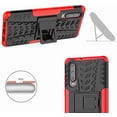 thumbnail image 4 of Phone Case for Huawei P30 with Tempered Glass Screen Protector Cover and Stand Kickstand Hard Rugged Hybrid Heavy Duty Protective Cell Accessories Hwauei P30 ELE-L29 Cases Women Black Redfor P30, 4 of 7