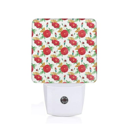 

Sigee Rose Flowers for Night Lights Plug into Wall Dusk to Dawn Sensor Warm White Led Night Light 0.5W for Kid Hallway