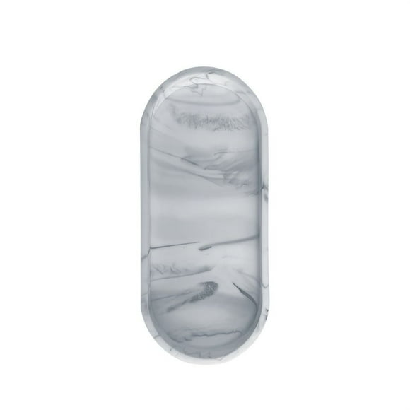 Durable Decorative Tray Non Slip Marble Kitchen Countertop Storage Tray Silicone Toilet Tank Tray Bathroom Vanity Tray MARBLE WHITE