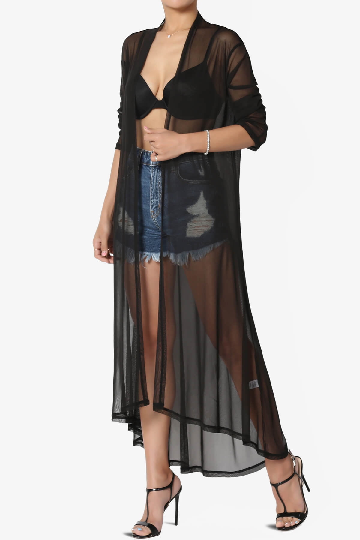 Mesh duster best sale cardigan