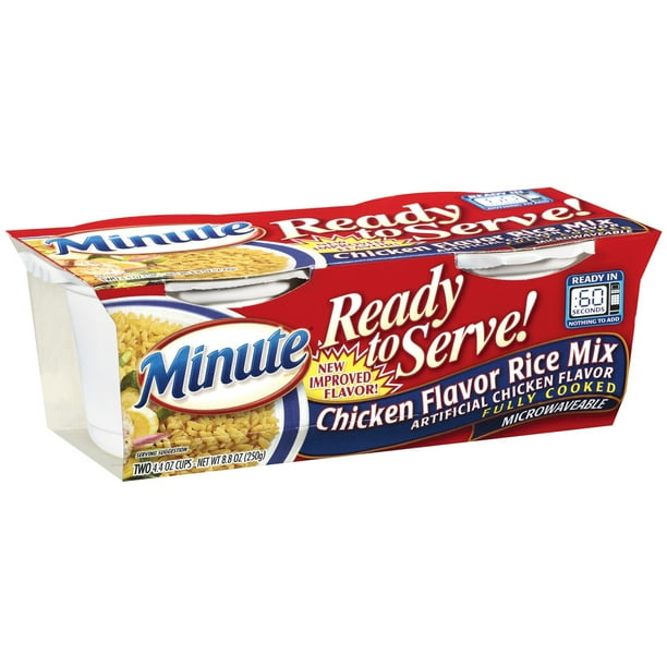 Minute Ready to Serve Chicken Flavored Rice, Quick & Easy Cups, 4.4 oz