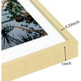 thumbnail image 2 of , 18x24 Gold Picture Frame Displays Photo 16x20 with Mat or 18 x 24 Without Mat for Wall Mounting, Classic Satin Aluminum Frames with Real Glass (Pack of 1), 2 of 7