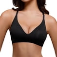 thumbnail image 3 of Clothing 2025 Push Up Bras for Women Women's Comfortable Strapless Spring/Summer New Deep V Gathering Fashion Back Bra Plus Size Lace Bras Underwire Brassiere Everyday Bras, 3 of 6