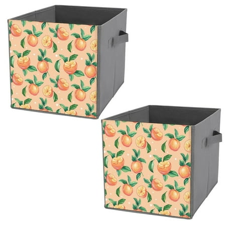 

ZHANGS Peach With Stars-364 Cube Storage Box With Handle Collapsible Storage Bins Portable Open Home Storage Bins Closet Organizers Box For Books Toys Clothes Or Toys