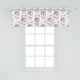 thumbnail image 2 of Ambesonne Flower Window Valance, Doodle Modern Peony, 54" X 18", Charcoal Grey Blush, 2 of 3