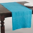 thumbnail image 4 of Saro Lifestyle Fringed Design Stone Washed Table Runner, 4 of 5
