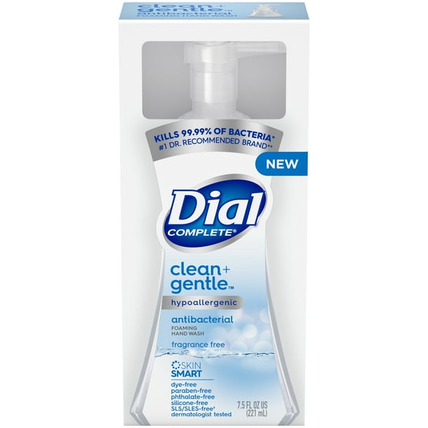 Dial Complete Clean+Gentle Fragrance Free AB FHW 8/7.5 Oz. US Walmart