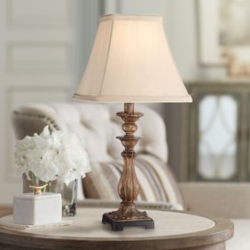 Regency Hill Cottage Accent Table Lamp Rustic Ceramic Crackle