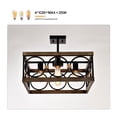 thumbnail image 6 of GDF Studio 4-Light Square Ceiling Light, Farmhouse Kitchen Island Fixture, Matte Black, 6 of 9