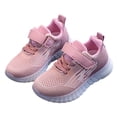 thumbnail image 4 of Sopiago Kids Sneakers Boys Fashion Sneakers Breathable Lightweight Lace-up Running Walking Girl Running Shoes Pink,12.5, 4 of 5