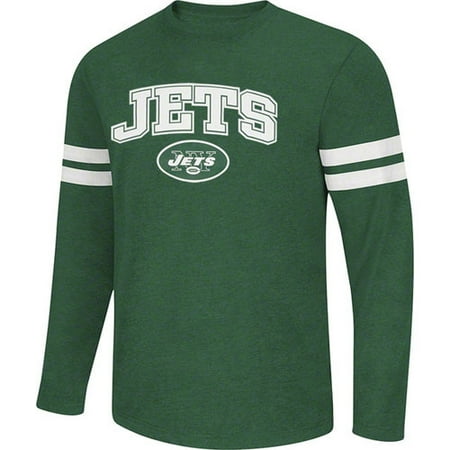 NFL - New York Jets Green Fold Block III Long Sleeve Crew Neck T-Shirt