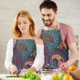 thumbnail image 3 of Multicolor Paisley Pattern Apron-Garden Aprons for Women with Pockets-Cotton Linen Waterproof Kitchen Cooking Gardening Aprons Adjustable for Kitchen,Cooking,BBQ and Salon 33x27 Inch, 3 of 7