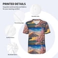 thumbnail image 5 of Rocae Cherry Blossoms for Breathable Men's Baseball T-Shirt Fashionable Casual Baseball Jersey, Moisture-wicking Sportswear Small, 5 of 9
