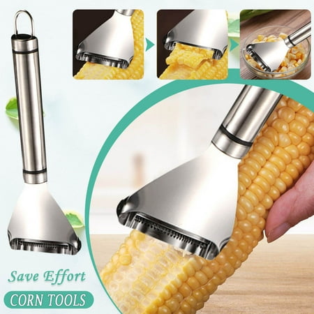 

Herrnalise Useful Corn Cob Stripper Peeler Corn Slicer-Vegetable Cutter Cooking Tools Cozy Home Decor