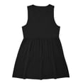 thumbnail image 4 of Women's Summer Solid Color Sleeveless Dress V-neck Tank Top Pleated Loose Dresses, 4 of 7