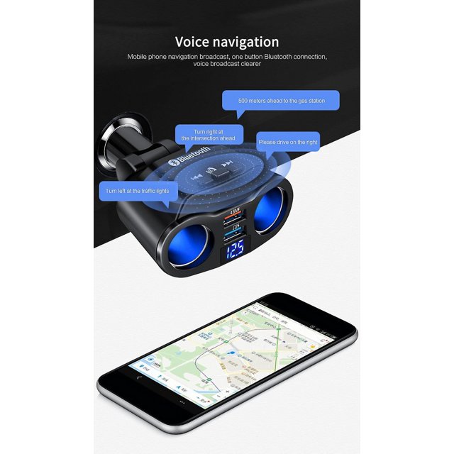 compatible Support U Disk Music Play Dual Usb Car Charger Portable Car Mp3 Player Multifunctional_Perfect Gift