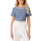 thumbnail image 4 of INSPIRAR CHIC Blusa Elegante para Mujeres con Brillos y Piedras para Cócteles y Fiestas M Azul Polvoriento, 4 of 5