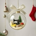thumbnail image 5 of Holiday Sewing Snow Globe Ornament,Vintage Style Christmas Decoration,Transparent Ball Christmas Decoration,Warm Winter Home Decoration,Unique Gift for Sewists Or Families,Friends, 5 of 9