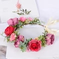 thumbnail image 4 of Diadema de flores rosa Zulema corona de flores, 4 of 8