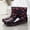 2Brown, variant on Women's Waterproof Garden Rain Boots Cherry Print Mid Calf Rainboots Anti-Slip Rubber Boots