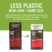 (3 pack) Every Man Jack Cedarwood Amber Aluminum-Free Deodorant for Men, Naturally Derived, 3 oz