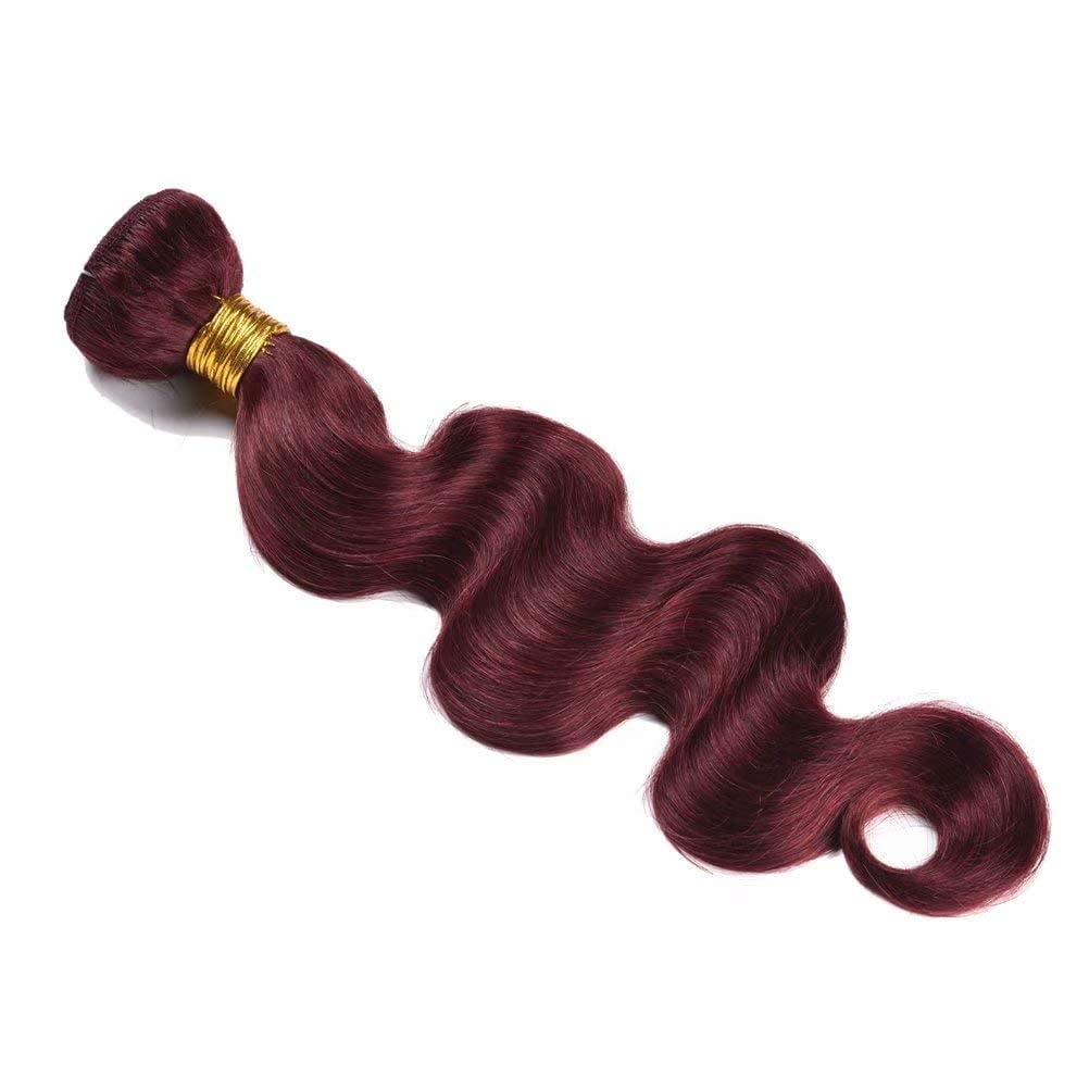 Ustar Human Hair Bundles 99j Burgundy Bundles Body Wave 100% Unprocessed Human Hair 10“