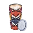 thumbnail image 2 of KLL Fox Face Stainless Steel Vacuum Insulated Coffee Cup 20 oz Lids and Straws,Insulated Travel Mug Water Cup with Leak-Proof Straw Lid & Flip Lid, 2 of 8