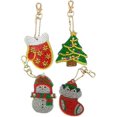 thumbnail image 1 of Diamond Painting Keychains Christmas Halloween 5D DIY Full Drill Key Ring Set for Gift Xmas Tree Home Decor, 1 of 5