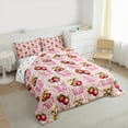 thumbnail image 3 of Castle Fairy Cartoon Dog 2Pcs Bedding Comforter Set for Children Kids Girls Teens,Polka Dots Twin Comforter Sets,Strawberry Cake Breathable Bedding Set,Breathable Home Decor, 3 of 8