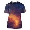 thumbnail image 5 of Penkiiy Galaxy Printed Shirt , Men's Cosmic Star Sky Print Funny Casual Fashion Short Sleeve Tops Blouse 5XL Multicolor, 5 of 6