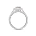 thumbnail image 5 of Round Cut Moissanite Lab Created Diamond Halo Engagement Wedding Ring Set 14K White Gold Over Sterling Silver(G-H Color,VVS1 Clarity,1.75 Cttw)-5.5, 5 of 8