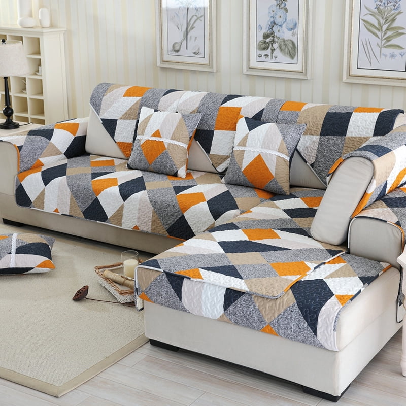 4 Sizes Sofa Cover Couch Protector Removable Quilted Couch Slipcover