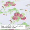 thumbnail image 4 of HAOAN Blue Flower Print Square 53 x 53 Inch Tablecloth Waterproof, 4 of 7