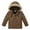 Brown, variant on ATOGUTA Girls Thicken Puffer Jacket Waterproof Ski Jacket Outdoor Warm Winter Coat Windproof Rain Jacket Snow Coat with Removable Hood Hot Pink, Size 3T-11