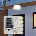 thumbnail image 1 of Lámpara solar de techo para cobertizo, luz solar para exteriores, interior, impermeable, para cenador con control remoto para granjas, almacenes, diámetro 20 cm, 1 of 10