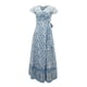 thumbnail image 5 of Vestido Bohemio Floral Vestido Largo Con Abertura Lateral Vestido de Verano Vestido de Verano Con Cuello en V Para Mujer Vestido de Vacaciones Con Estampado Floral Bohemio de Playa Odeerbi  ODB115563, 5 of 6