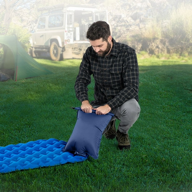 Bolsa de colchón inflable para exteriores, bolsa de aire ultraligera para acampar (azul marino) Tmvgtek excursión de campamento