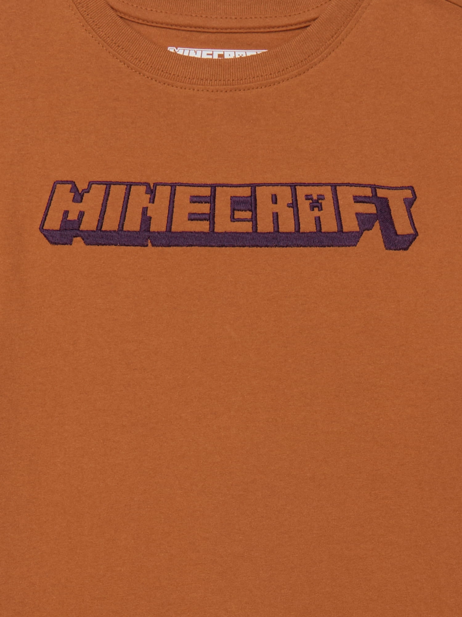 Minecraft Boy's Graphic Retro Print Tee with Short Sleeves, Sizes 4-18