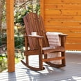 thumbnail image 1 of Shine Company 4699OA Marina II Porch Rocker with Hydro-TEX Finish, Oak Rocking Adirondack Chair, 1 of 5